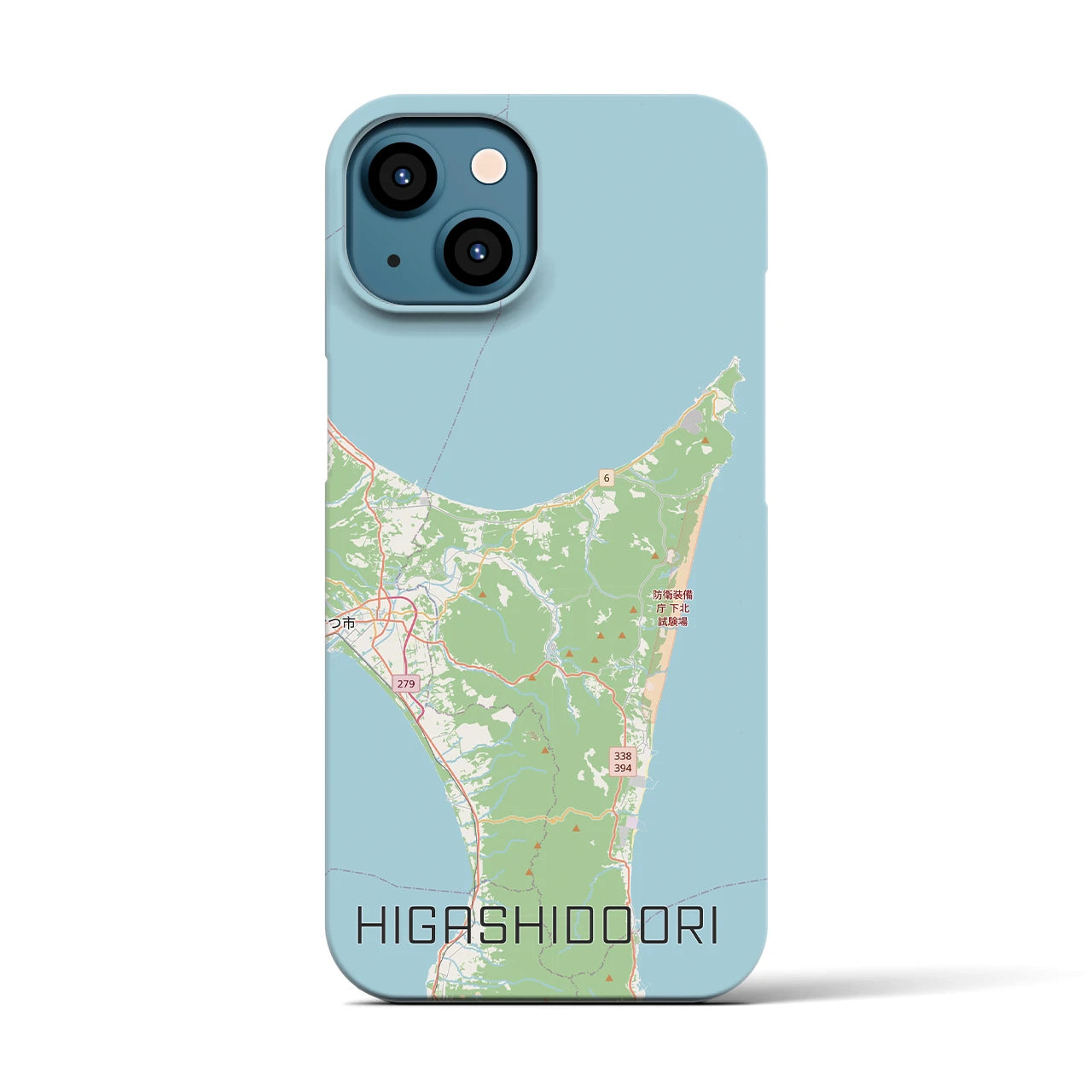 【東通（青森県）】地図柄iPhoneケース（バックカバータイプ）