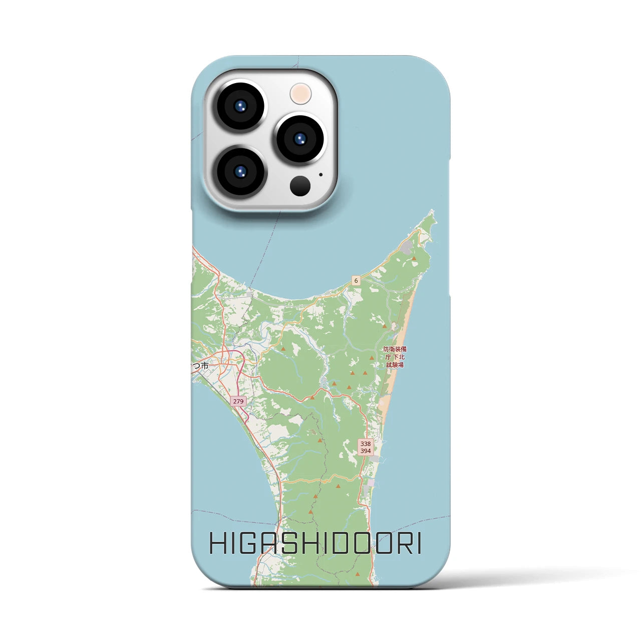 【東通（青森県）】地図柄iPhoneケース（バックカバータイプ）
