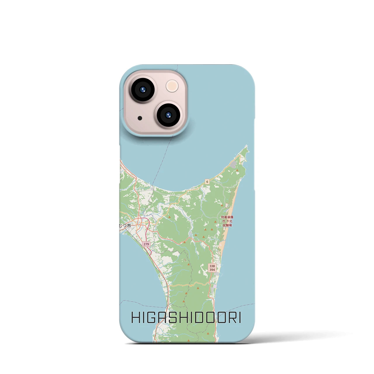 【東通（青森県）】地図柄iPhoneケース（バックカバータイプ）