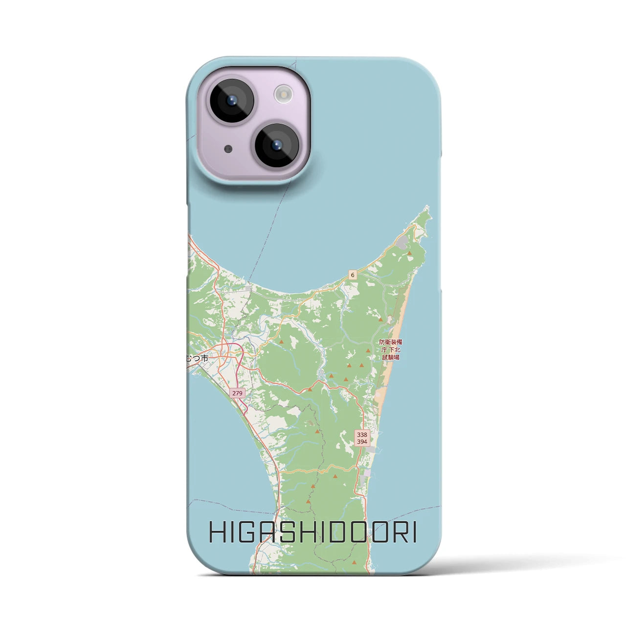 【東通（青森県）】地図柄iPhoneケース（バックカバータイプ）