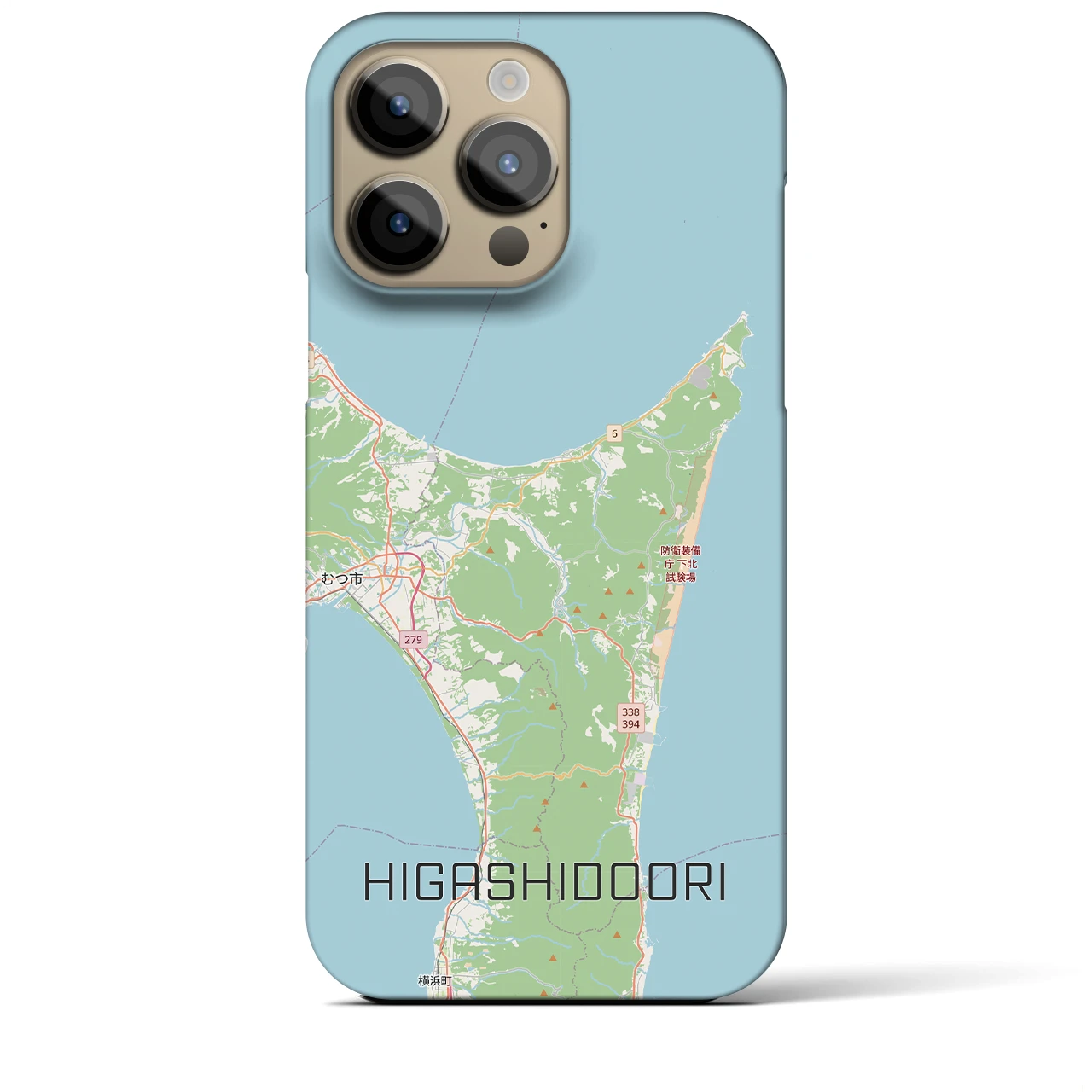 【東通（青森県）】地図柄iPhoneケース（バックカバータイプ）