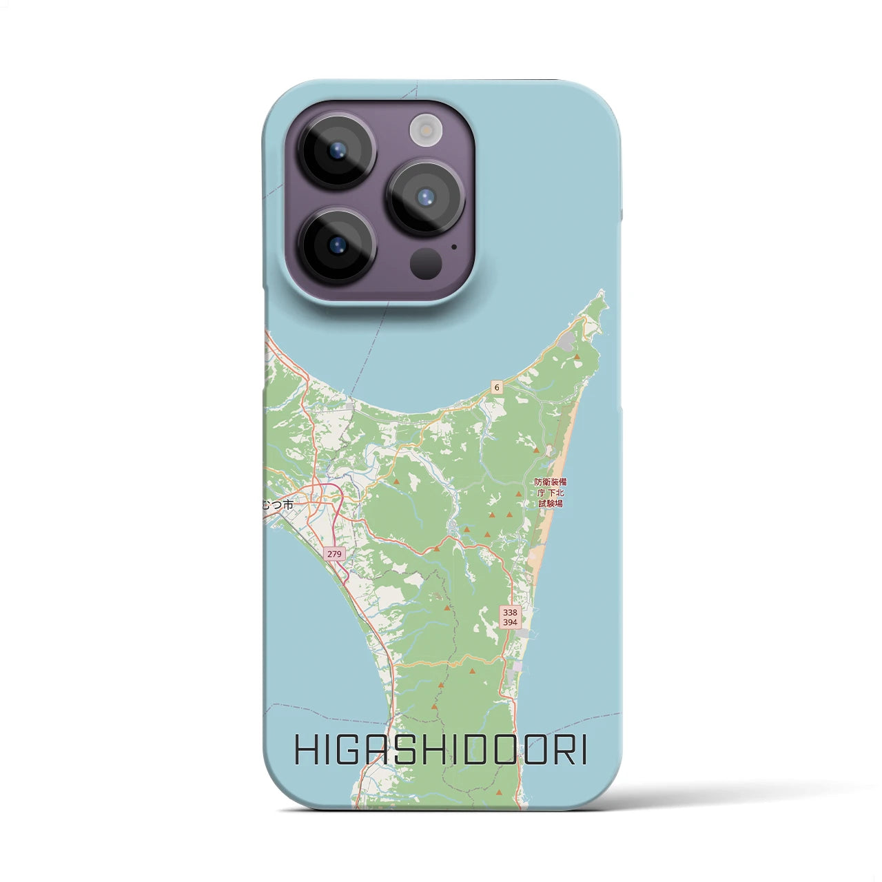 【東通（青森県）】地図柄iPhoneケース（バックカバータイプ）
