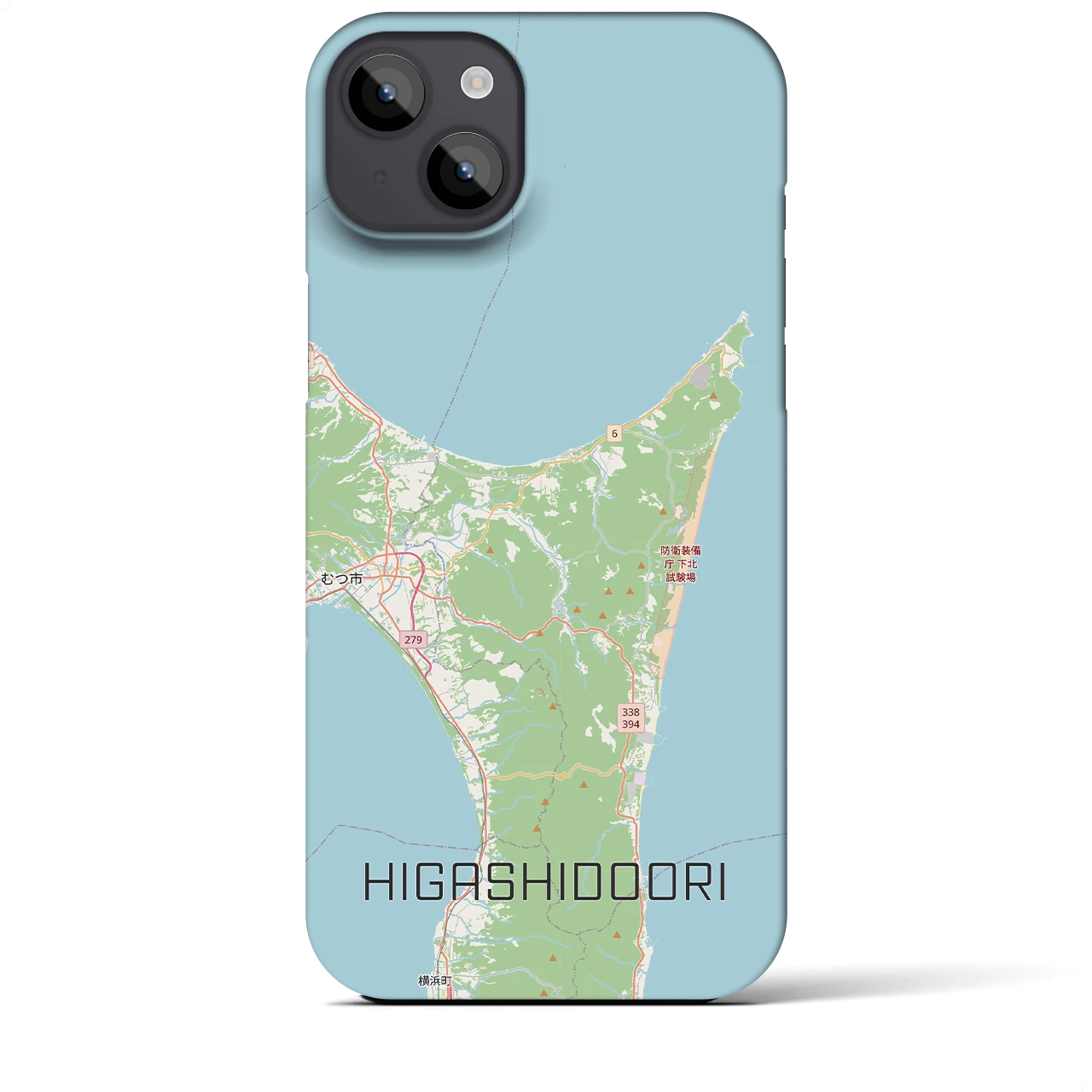 【東通（青森県）】地図柄iPhoneケース（バックカバータイプ）