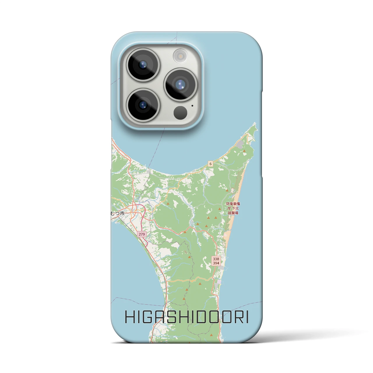 【東通（青森県）】地図柄iPhoneケース（バックカバータイプ）