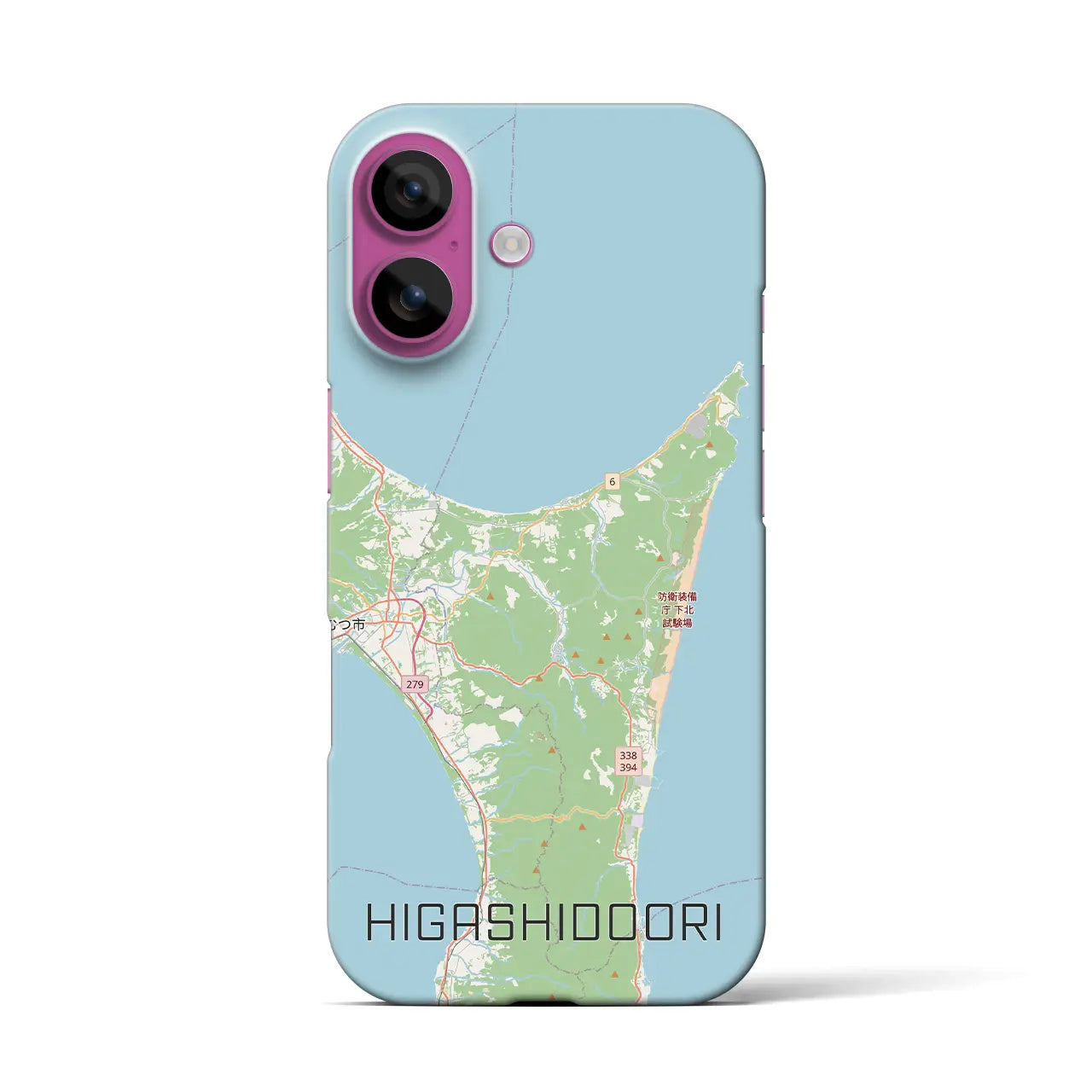 【東通（青森県）】地図柄iPhoneケース（バックカバータイプ）