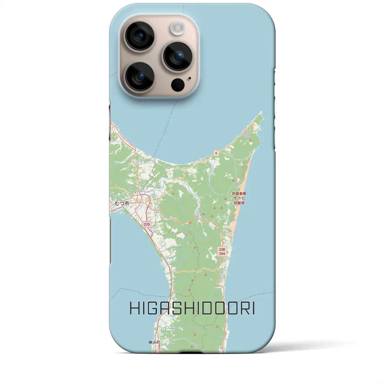 【東通（青森県）】地図柄iPhoneケース（バックカバータイプ）