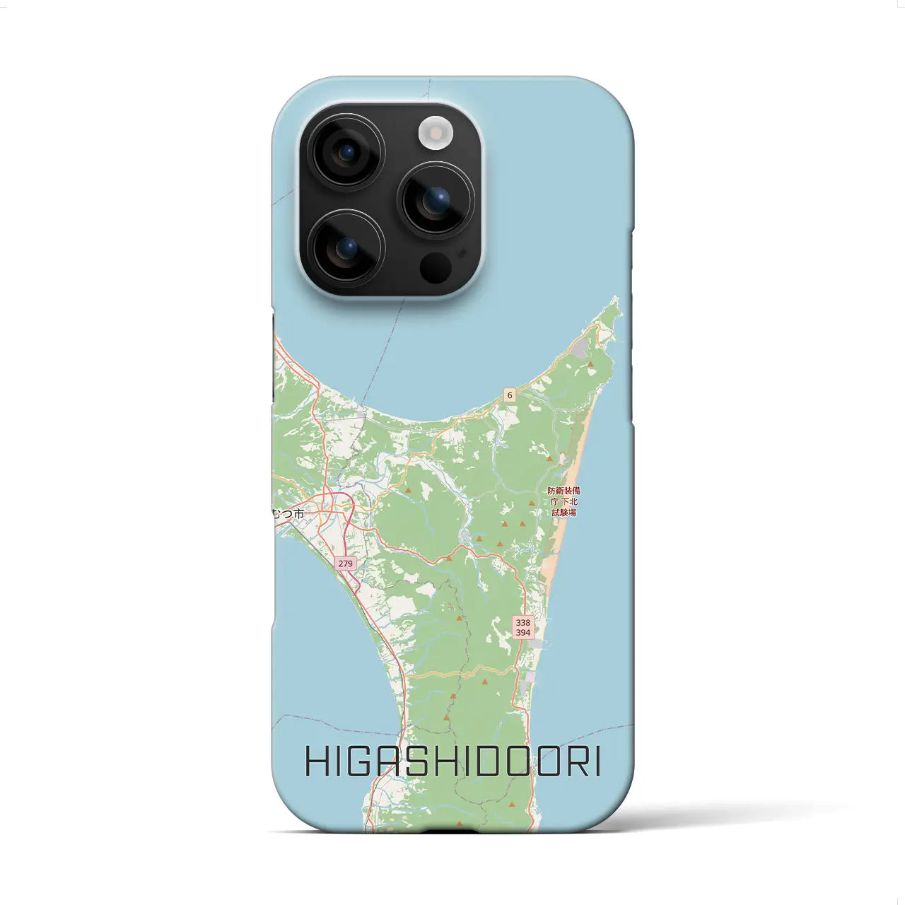 【東通（青森県）】地図柄iPhoneケース（バックカバータイプ）
