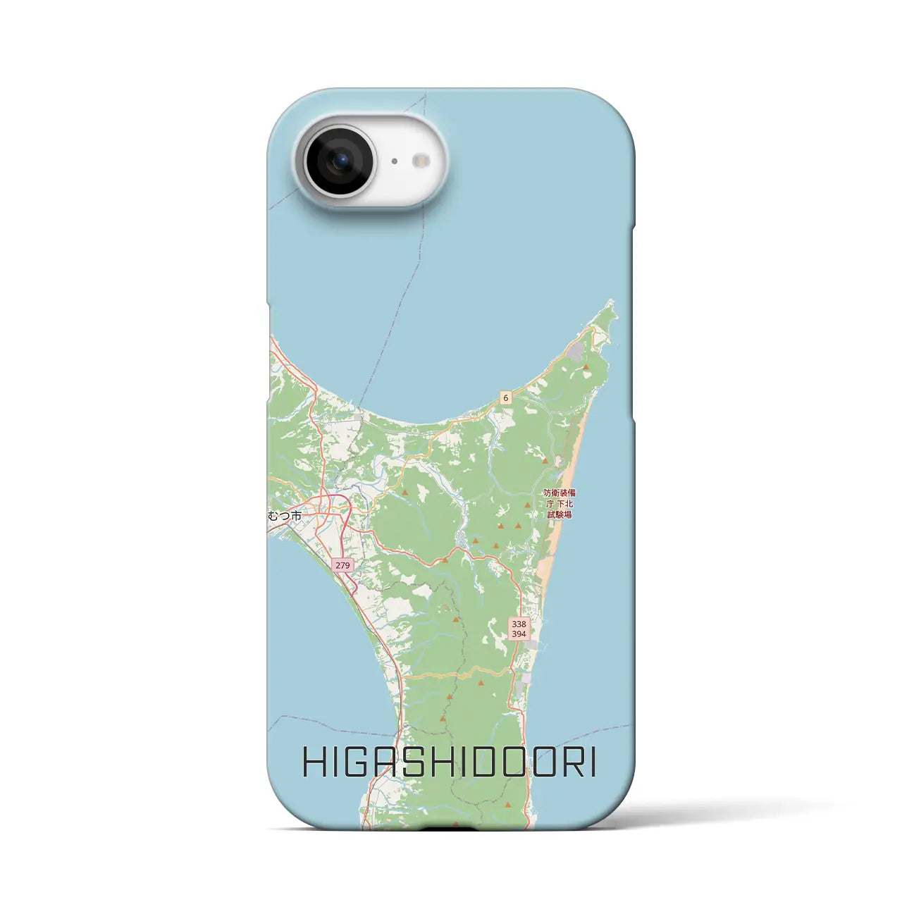 【東通（青森県）】地図柄iPhoneケース（バックカバータイプ）
