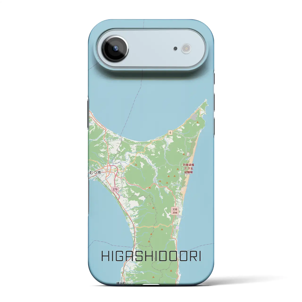 【東通（青森県）】地図柄iPhoneケース（バックカバータイプ）