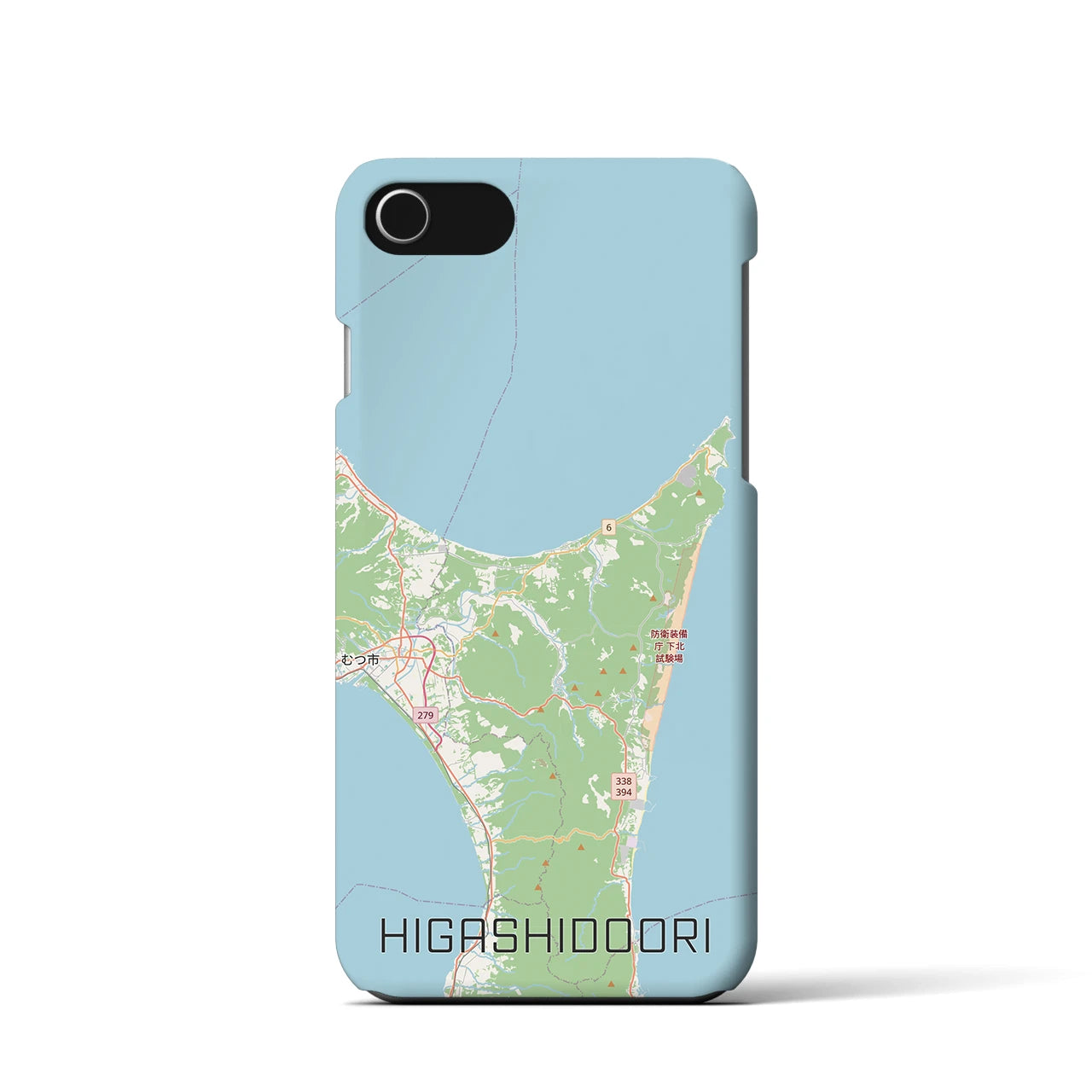 【東通（青森県）】地図柄iPhoneケース（バックカバータイプ）