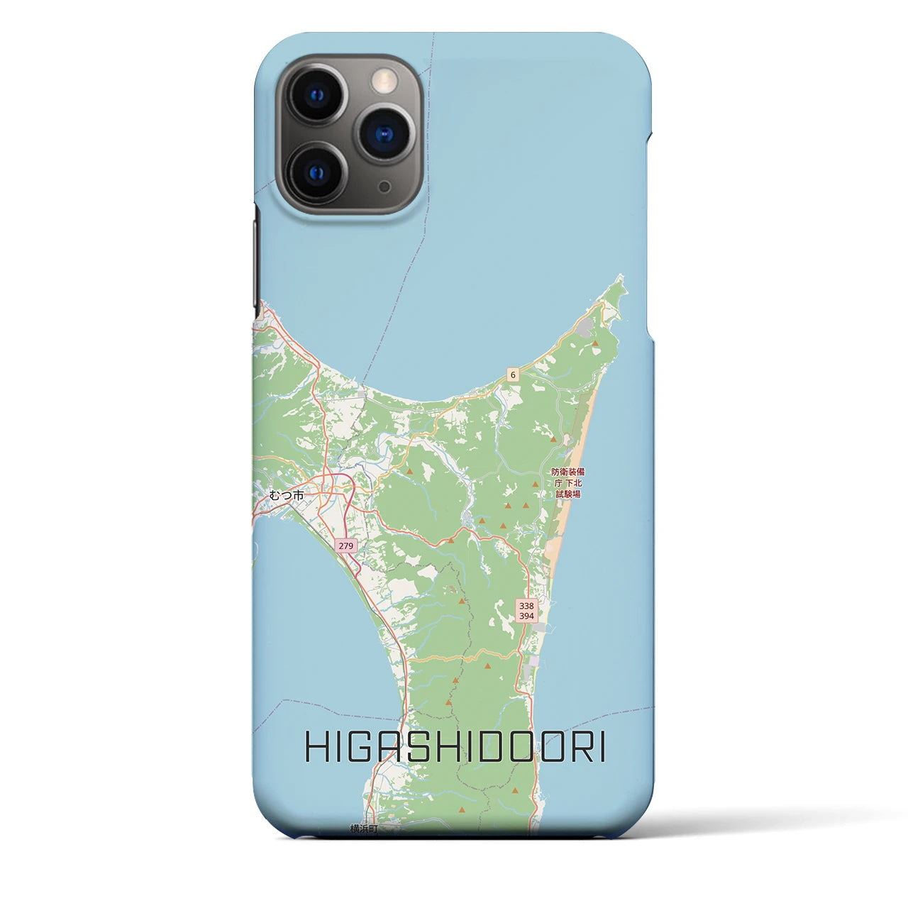 【東通（青森県）】地図柄iPhoneケース（バックカバータイプ）
