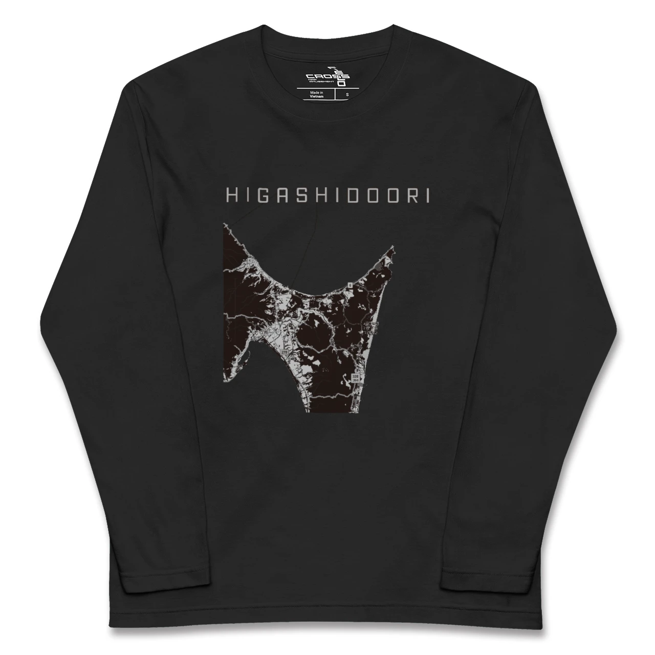 【東通（青森県）】地図柄ロングスリーブTシャツ