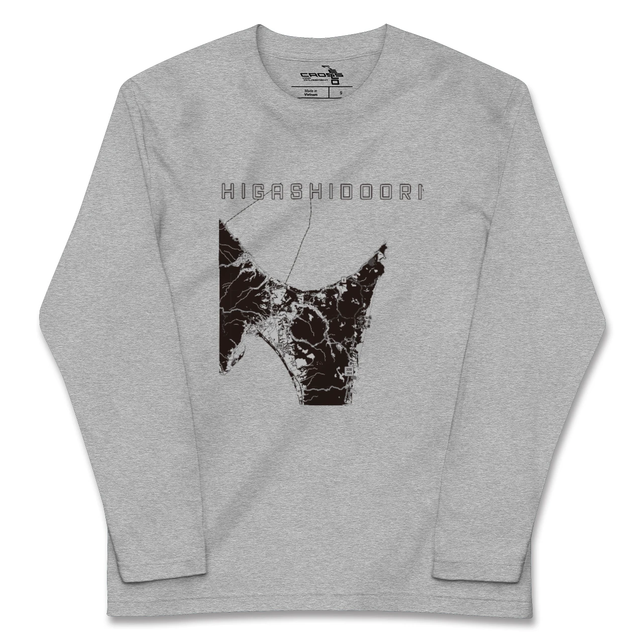 【東通（青森県）】地図柄ロングスリーブTシャツ