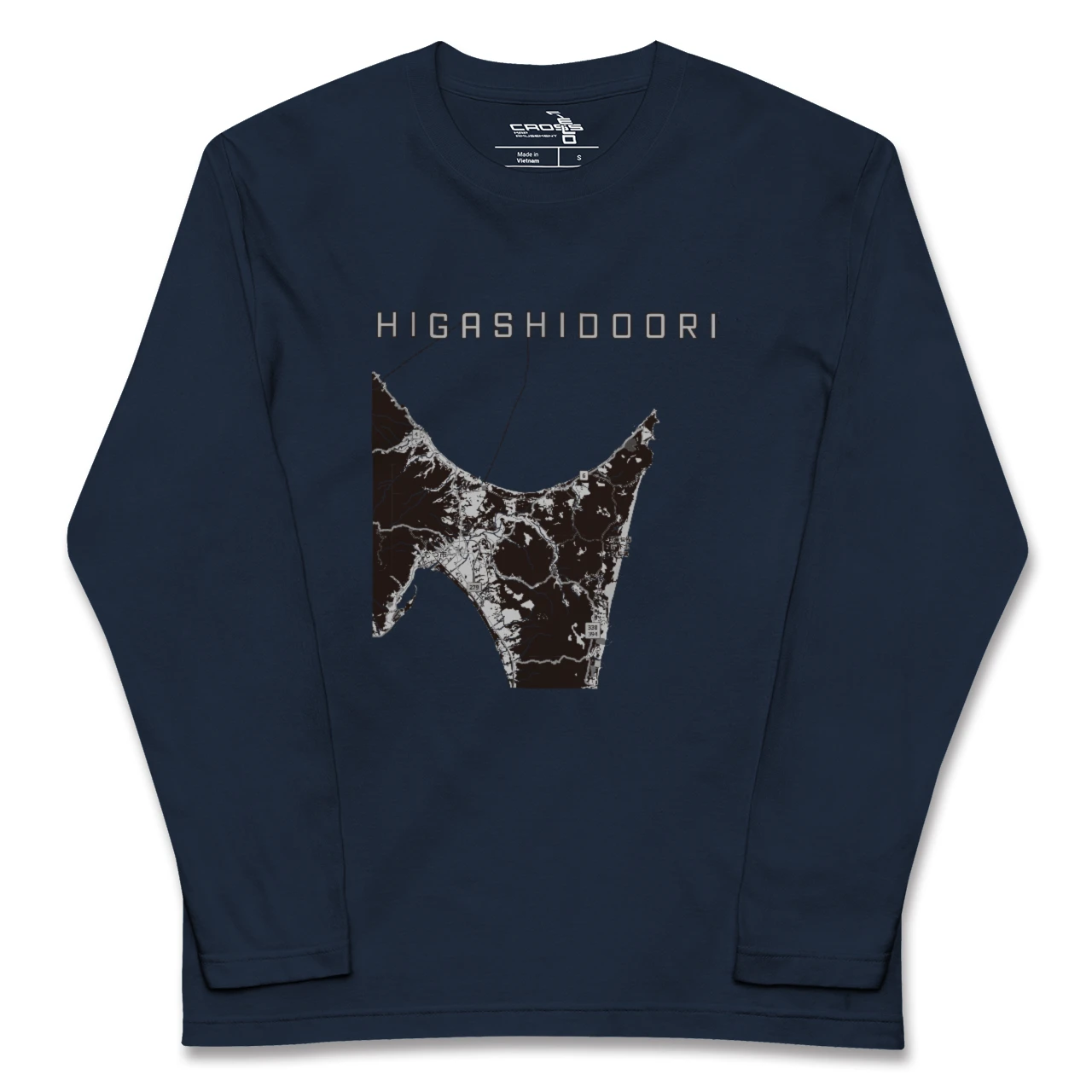 【東通（青森県）】地図柄ロングスリーブTシャツ