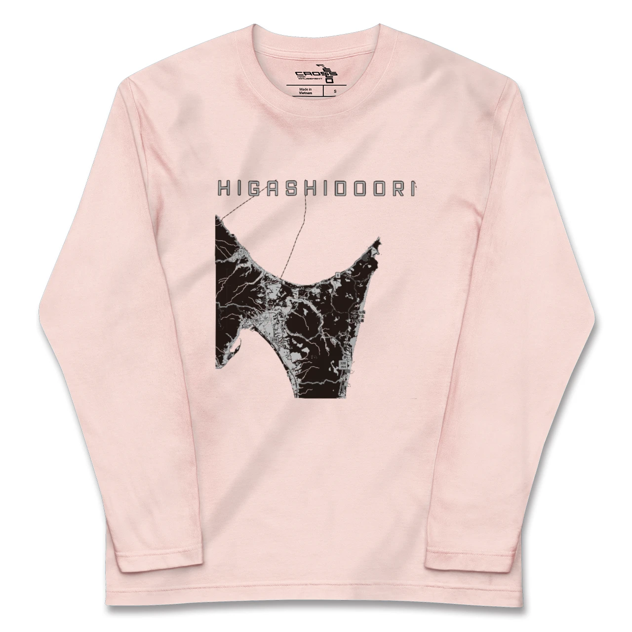 【東通（青森県）】地図柄ロングスリーブTシャツ