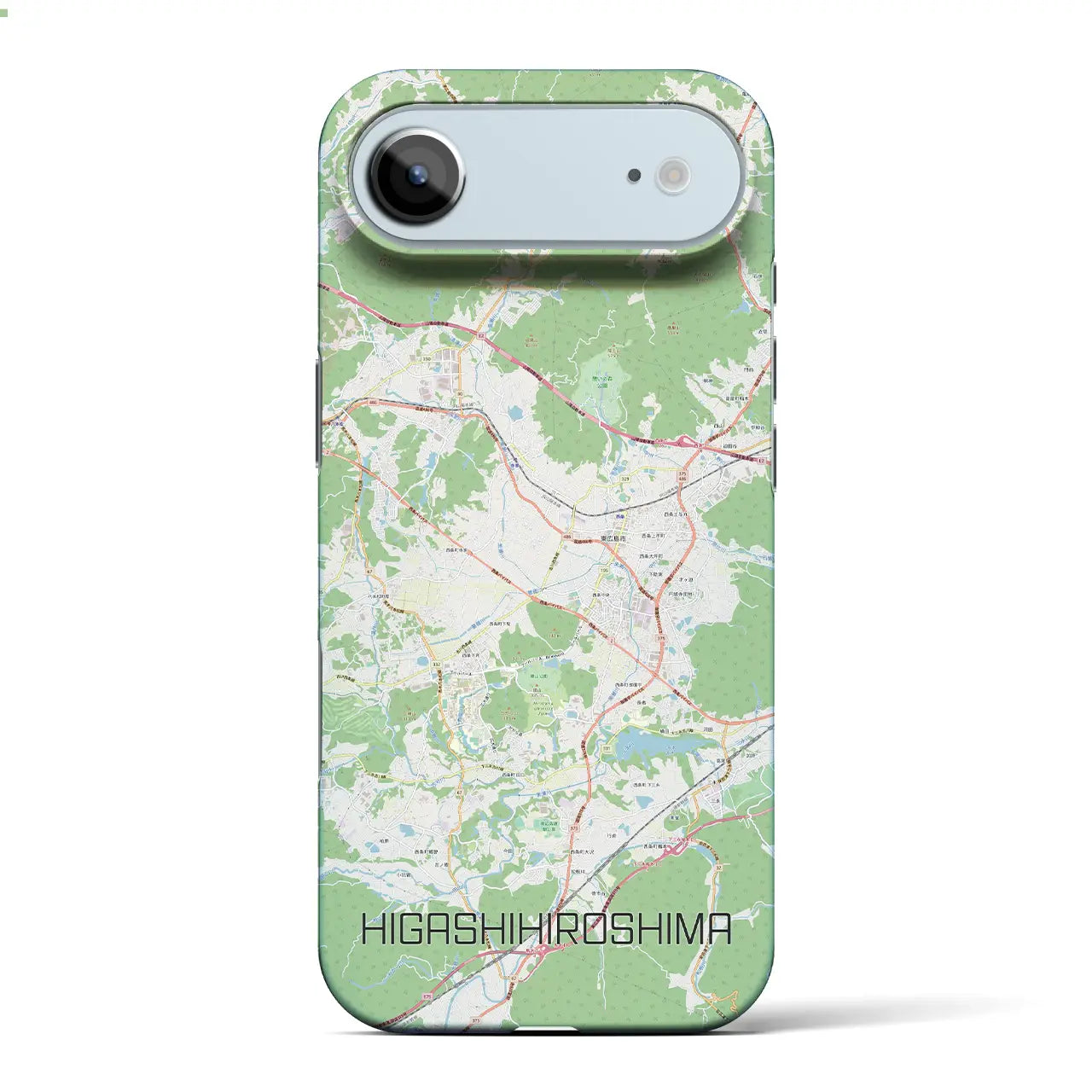 【東広島（広島県）】地図柄iPhoneケース（バックカバータイプ）