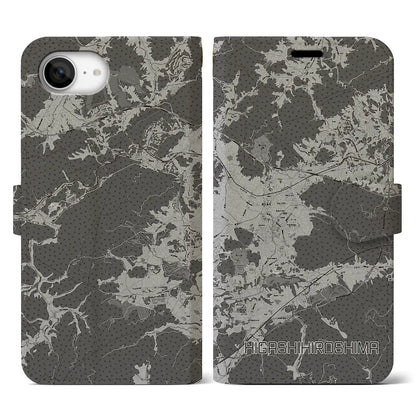 【東広島（広島県）】地図柄iPhoneケース（手帳タイプ）