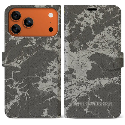 【東広島（広島県）】地図柄iPhoneケース（手帳タイプ）