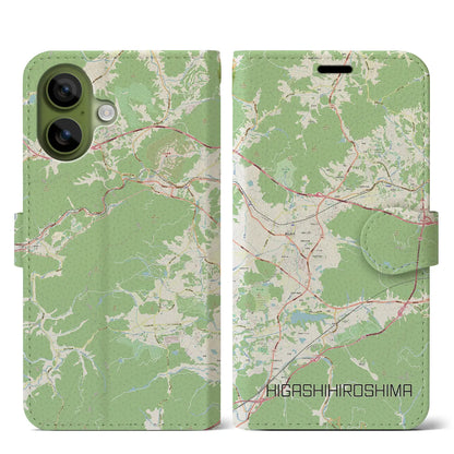 【東広島（広島県）】地図柄iPhoneケース（手帳タイプ）