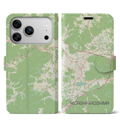 【東広島（広島県）】地図柄iPhoneケース（手帳タイプ）