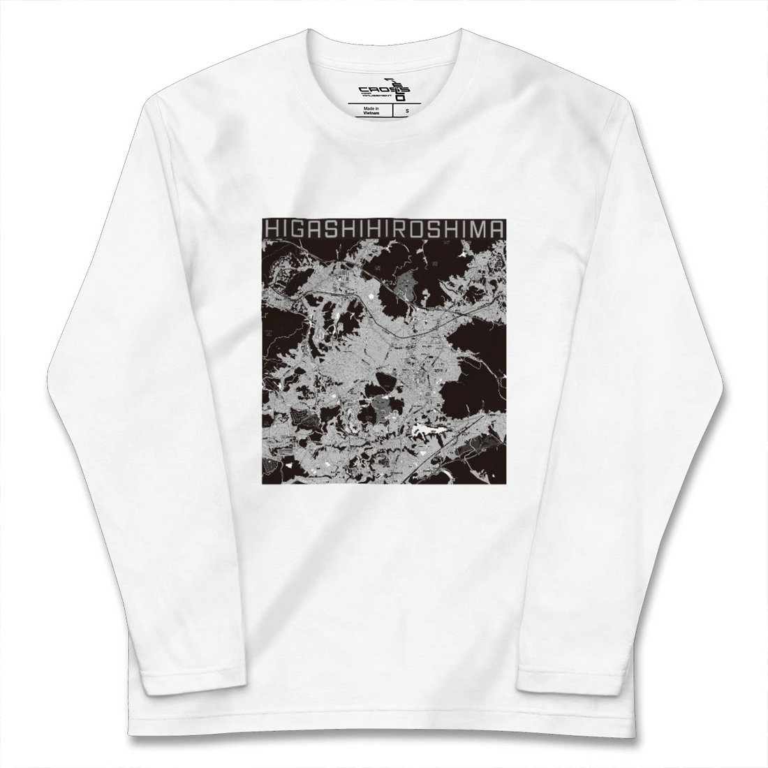 【東広島（広島県）】地図柄ロングスリーブTシャツ