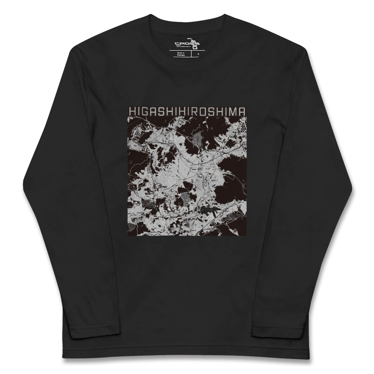 【東広島（広島県）】地図柄ロングスリーブTシャツ