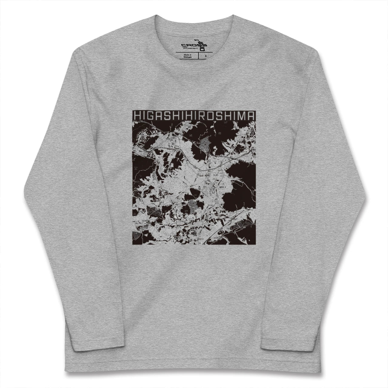 【東広島（広島県）】地図柄ロングスリーブTシャツ