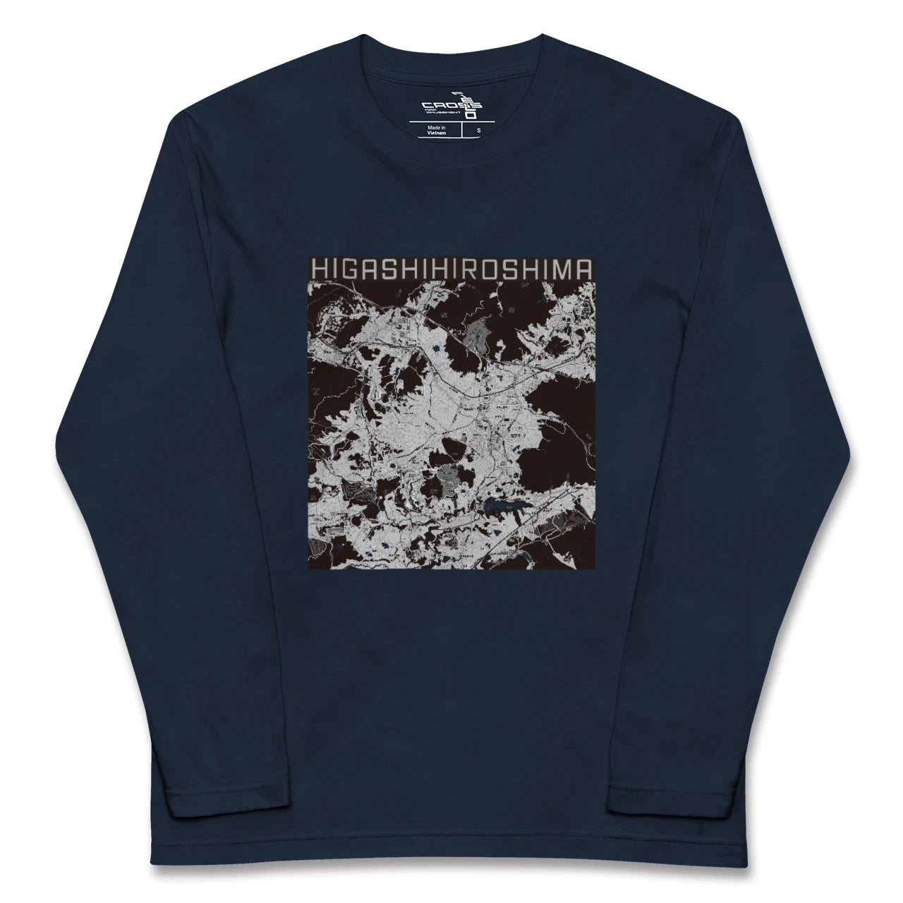 【東広島（広島県）】地図柄ロングスリーブTシャツ