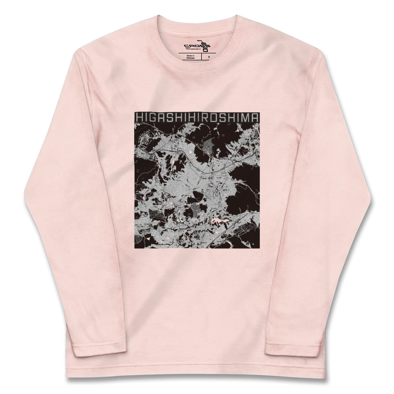 【東広島（広島県）】地図柄ロングスリーブTシャツ