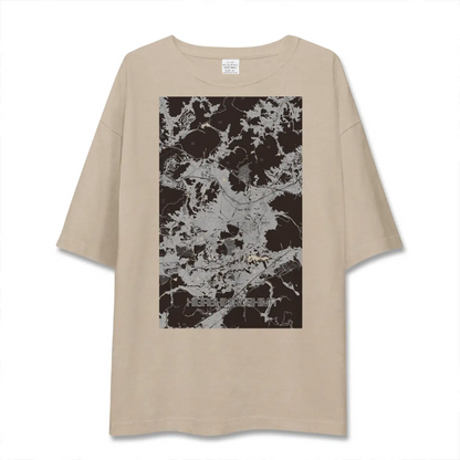 【東広島（広島県）】地図柄ビッグシルエットTシャツ