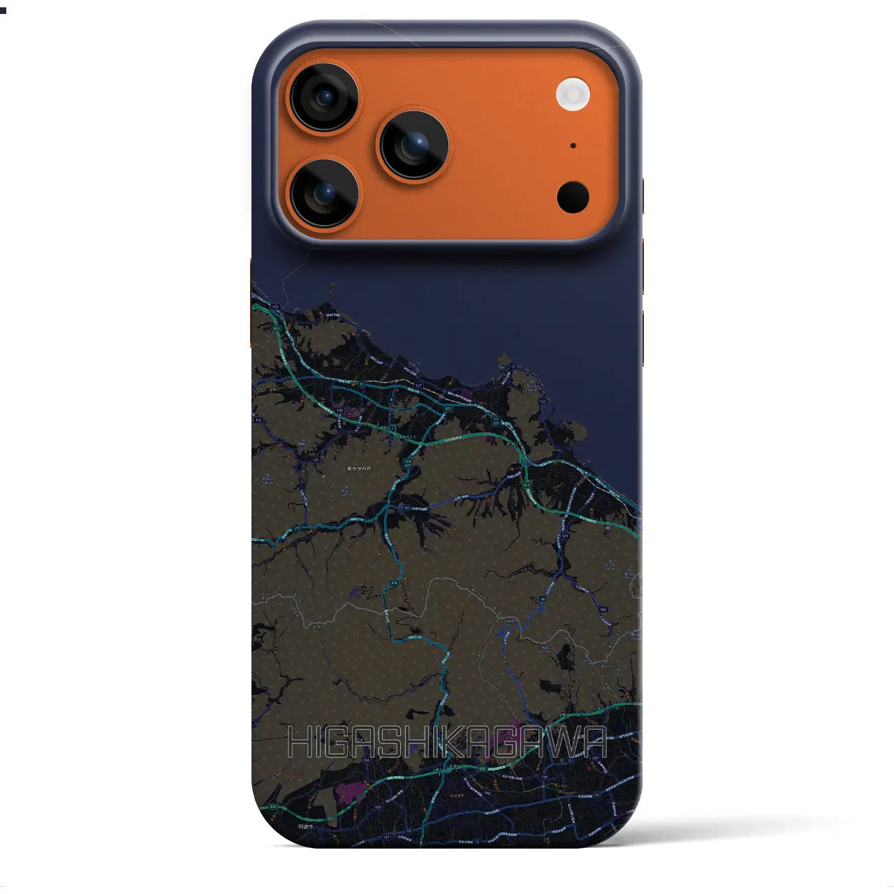 【東かがわ（香川県）】地図柄iPhoneケース（バックカバータイプ）