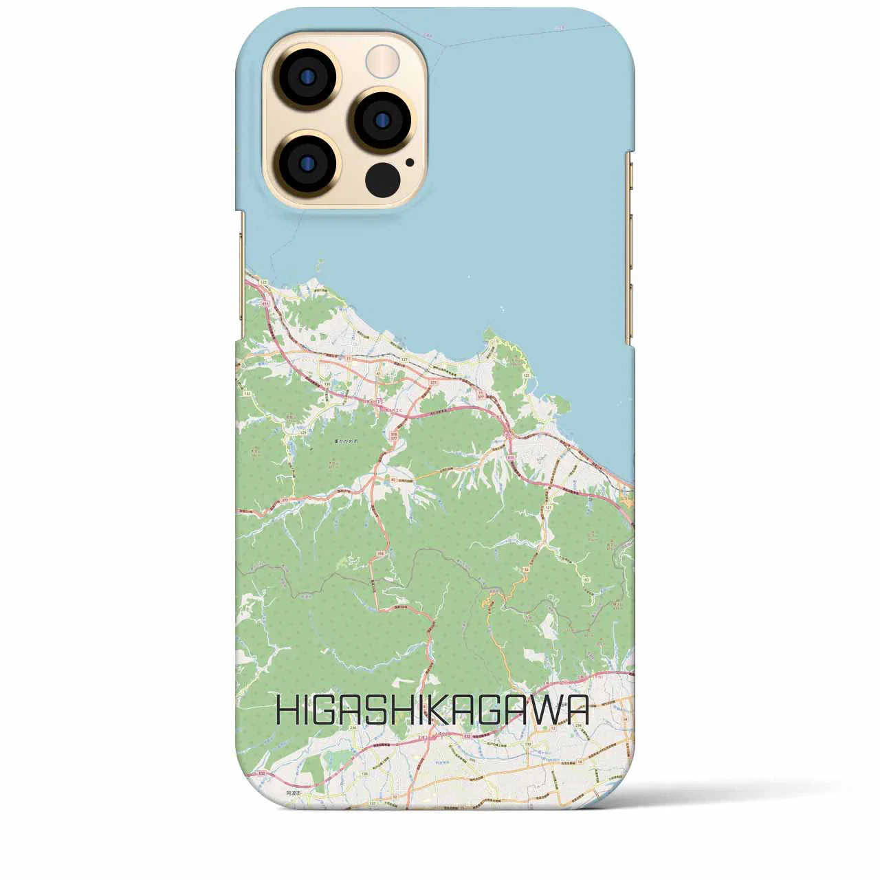 【東かがわ（香川県）】地図柄iPhoneケース（バックカバータイプ）