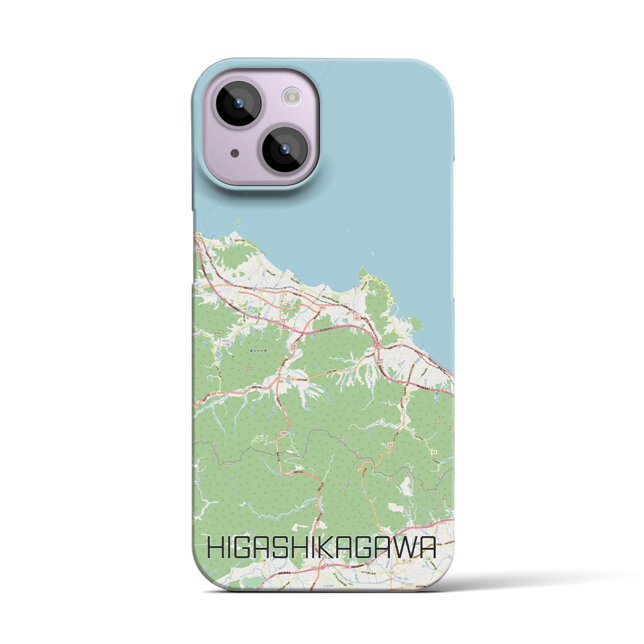【東かがわ（香川県）】地図柄iPhoneケース（バックカバータイプ）