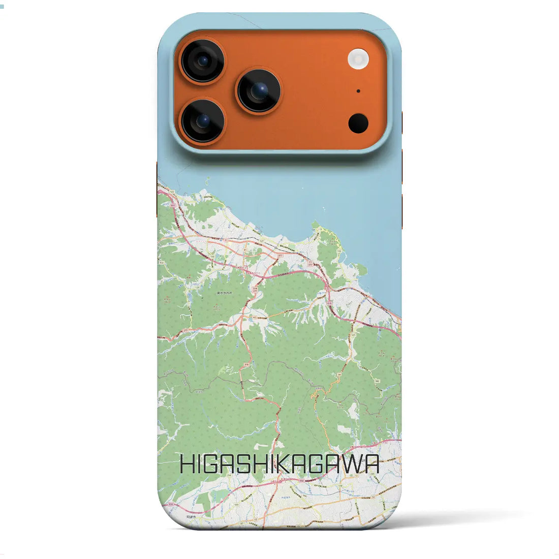 【東かがわ(香川県)】地図柄iPhoneケース(バックカバータイプ)ナチュラル・iPhone 17 Pro Max 用
