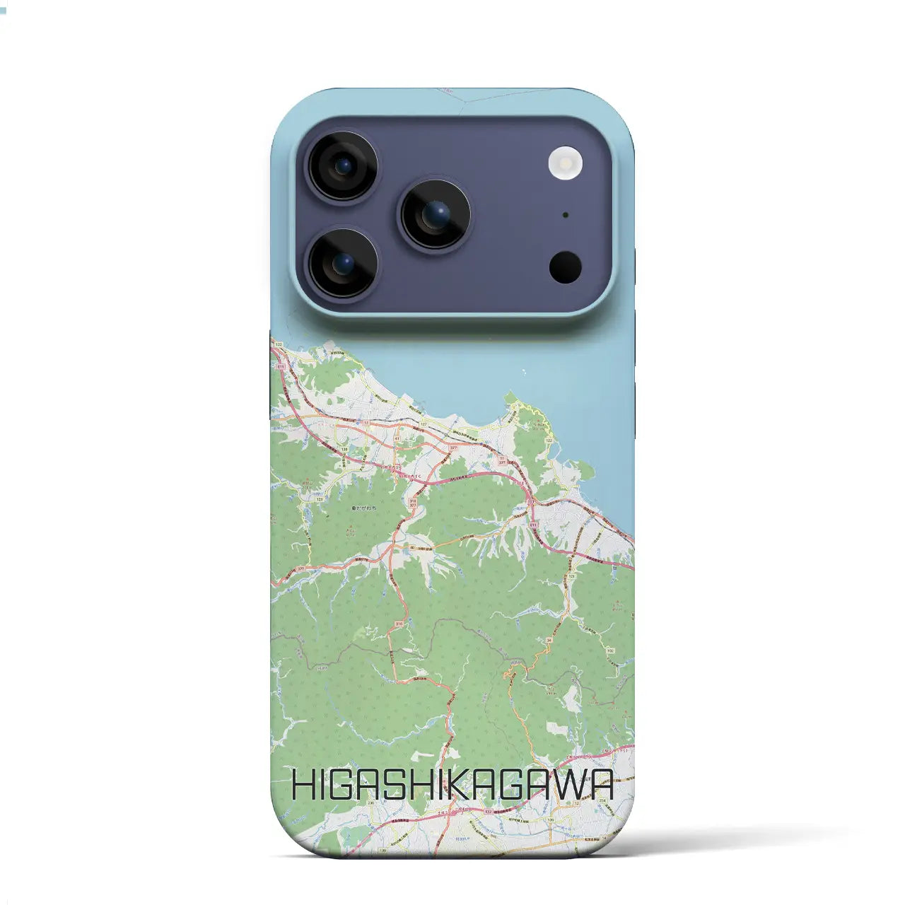 【東かがわ（香川県）】地図柄iPhoneケース（バックカバータイプ）