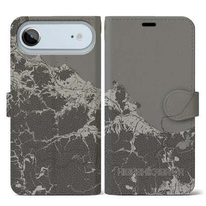 【東かがわ（香川県）】地図柄iPhoneケース（手帳タイプ）