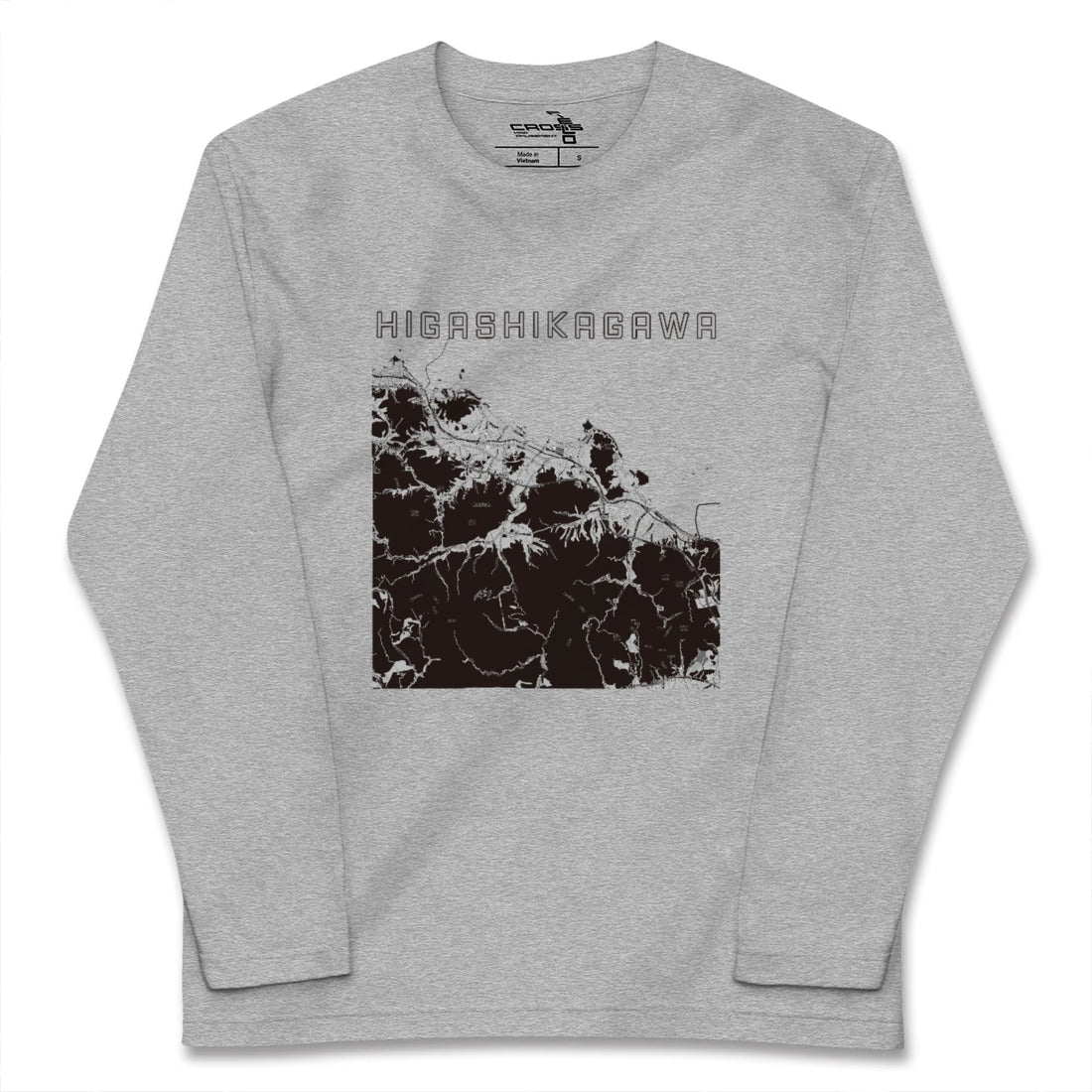 【東かがわ（香川県）】地図柄ロングスリーブTシャツ