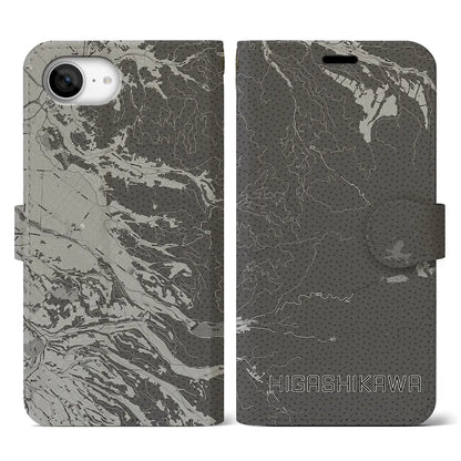 【東川（北海道）】地図柄iPhoneケース（手帳タイプ）