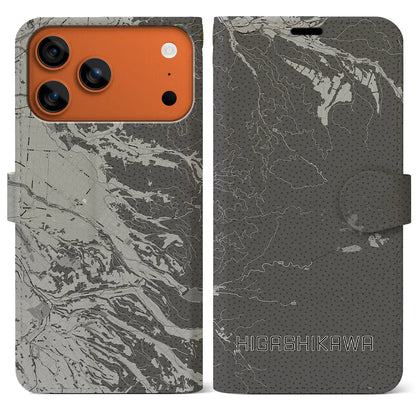 【東川（北海道）】地図柄iPhoneケース（手帳タイプ）