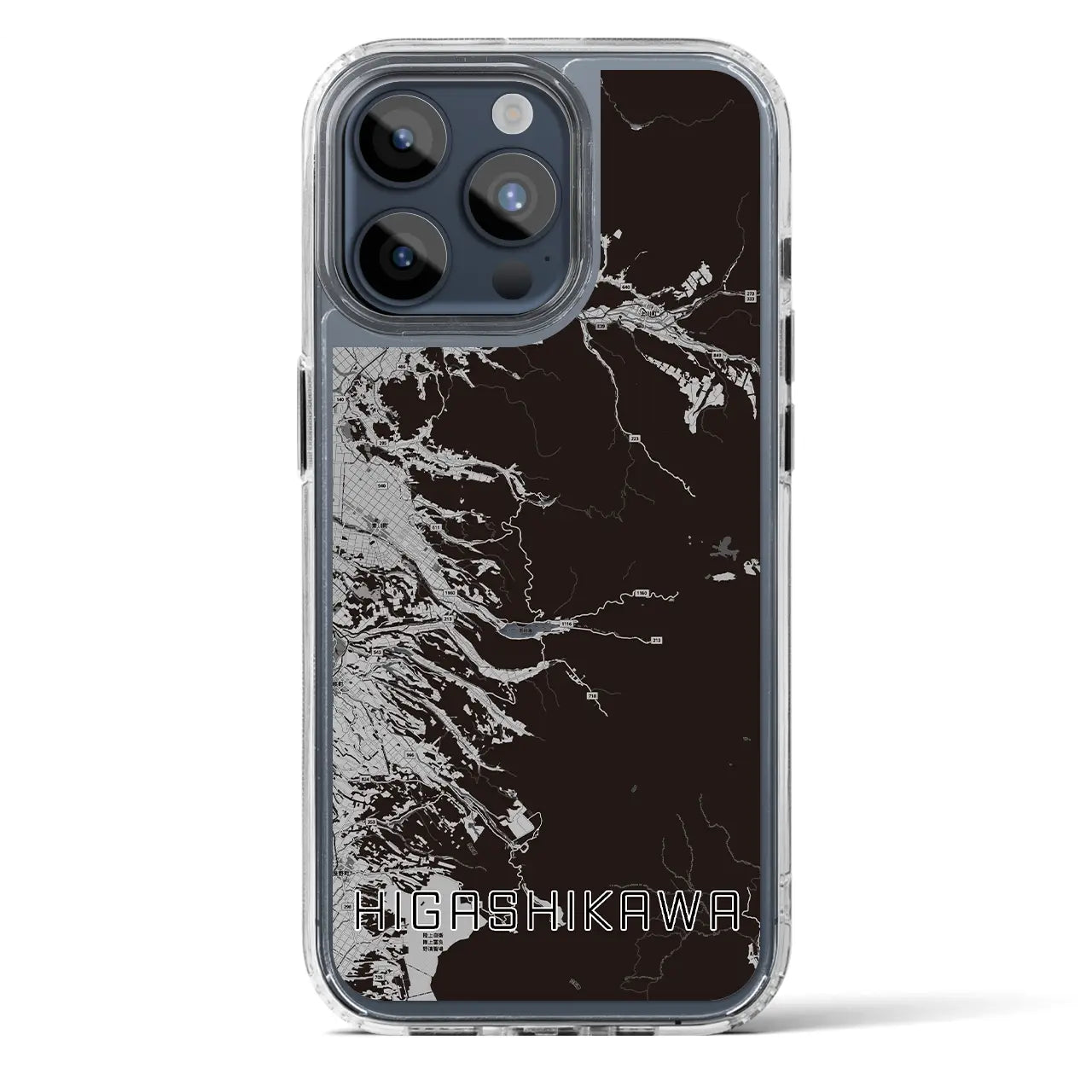 【東川（北海道）】地図柄iPhoneケース（MagSafeタイプ）