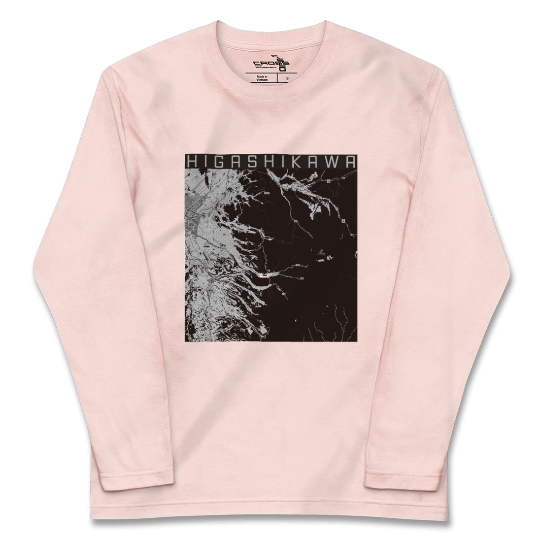 【東川(北海道)】地図柄ロングスリーブTシャツ