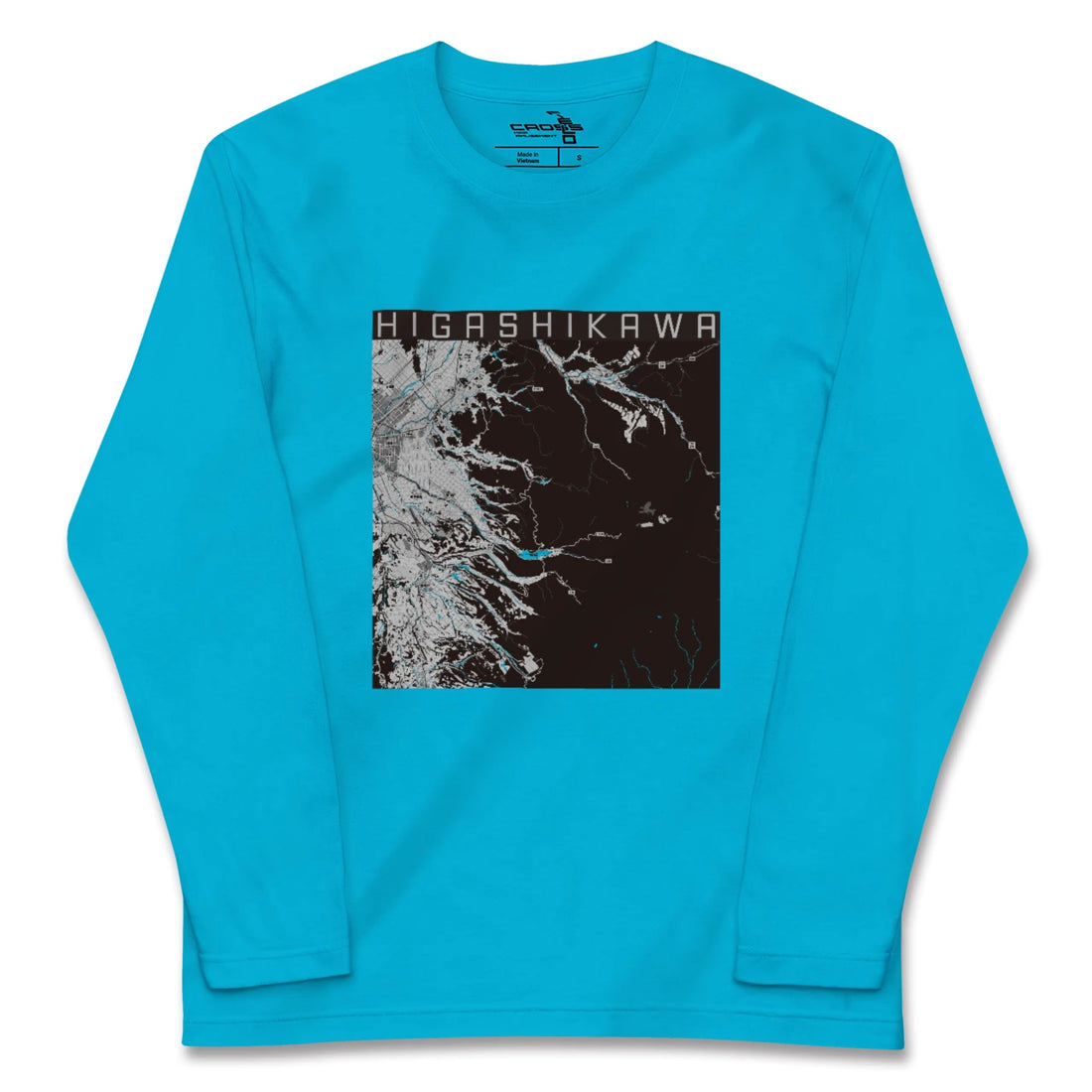 【東川(北海道)】地図柄ロングスリーブTシャツ