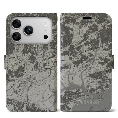 【東区（岡山市）】地図柄iPhoneケース（手帳タイプ）