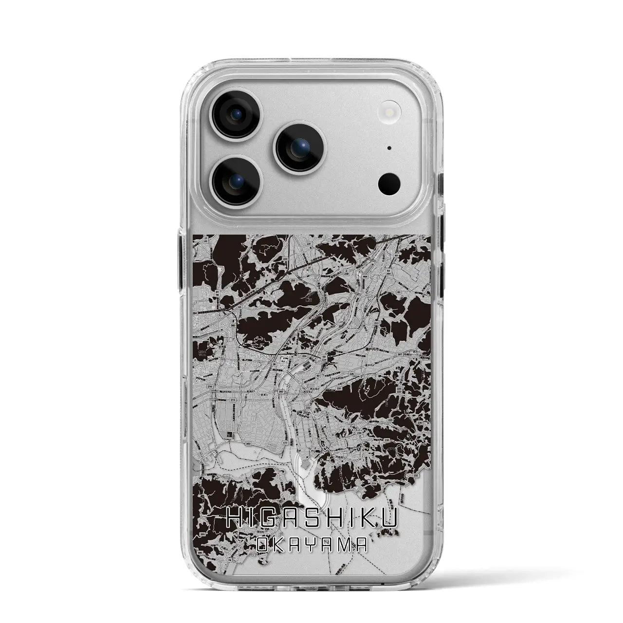 【東区（岡山市）】地図柄iPhoneケース（MagSafeタイプ）