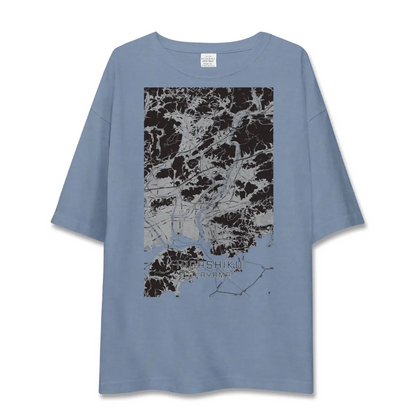 【東区（岡山市）（岡山県）】地図柄ビッグシルエットTシャツ