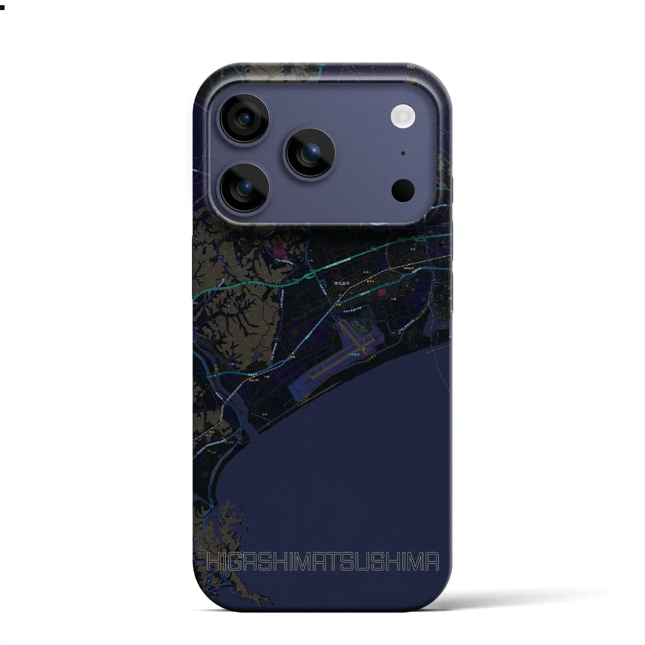 【東松島（宮城県）】地図柄iPhoneケース（バックカバータイプ）