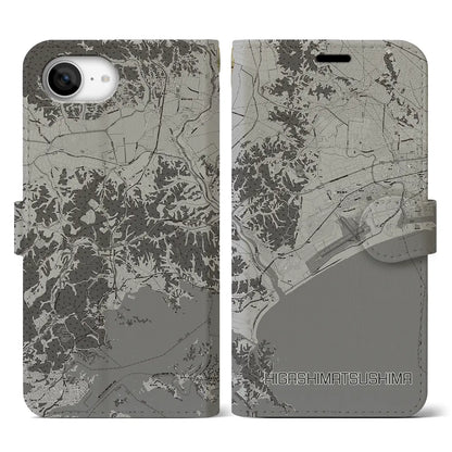 【東松島（宮城県）】地図柄iPhoneケース（手帳タイプ）