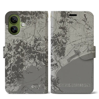 【東松島（宮城県）】地図柄iPhoneケース（手帳タイプ）