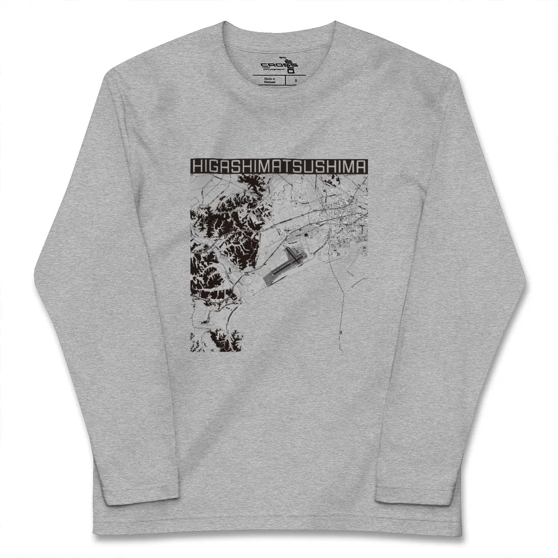 【東松島(宮城県)】地図柄ロングスリーブTシャツ