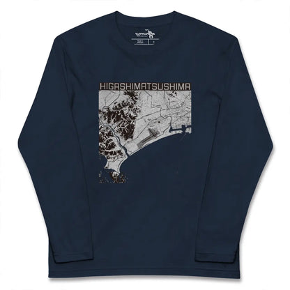 【東松島（宮城県）】地図柄ロングスリーブTシャツ